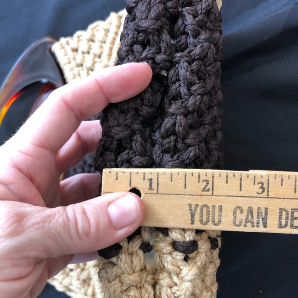 Vtg Handmade Macrame Purse - Picture 10 of 15